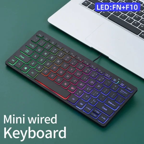 K1000 Mini Wired Keyboard - Black - Standard