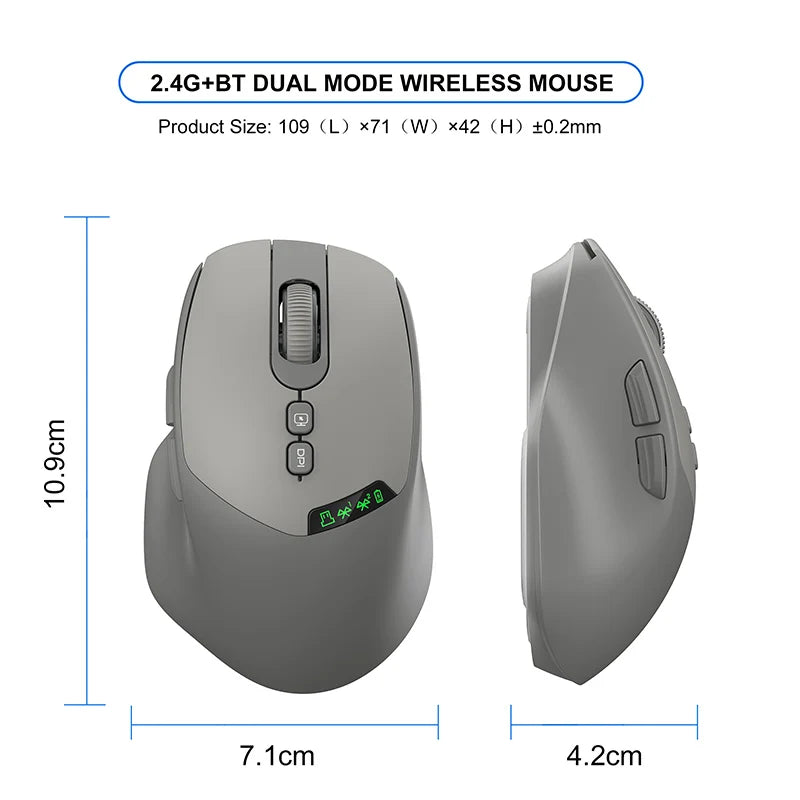 Dual-Mode Wireless Mouse - Classic White