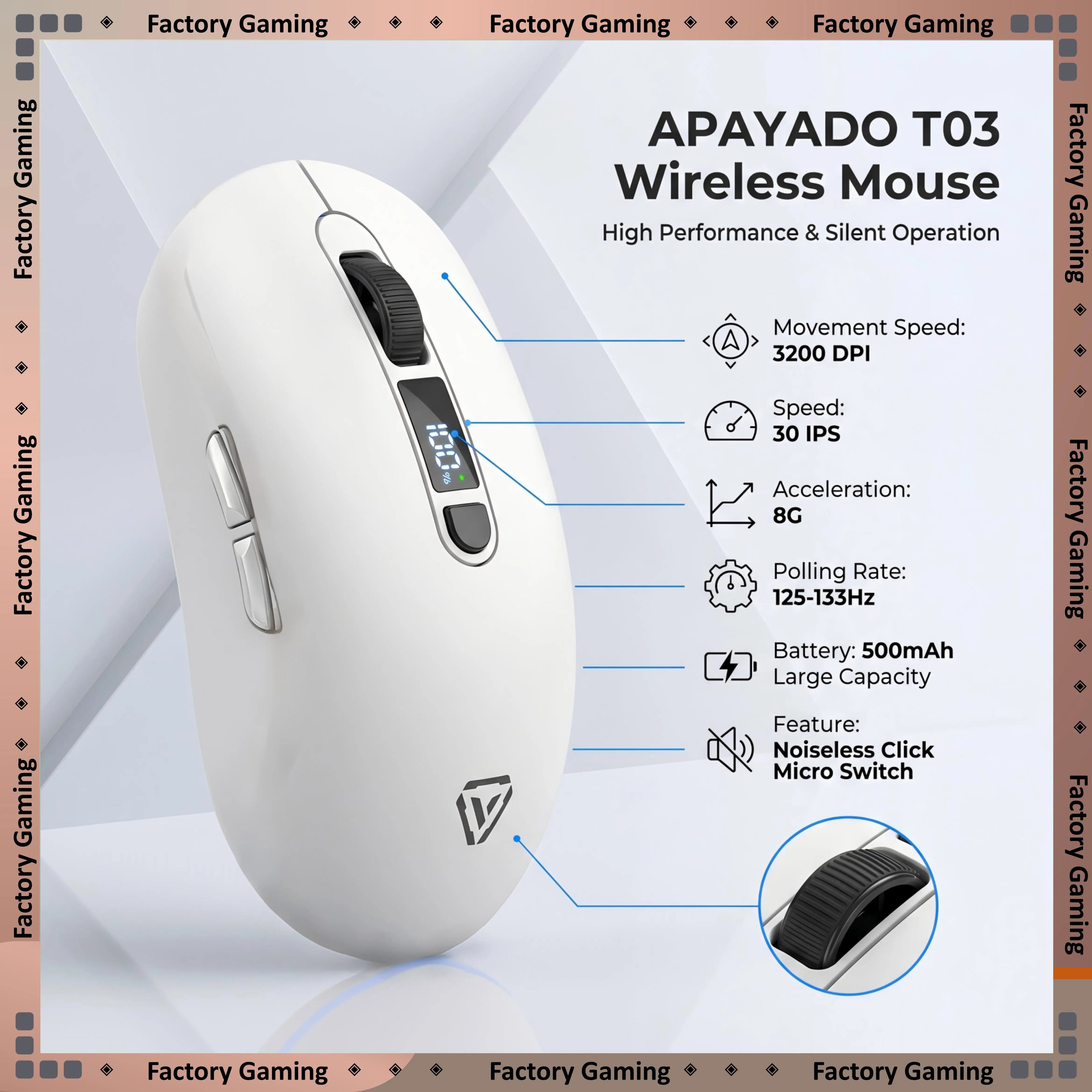 Performance Wireless Gaming Mouse - Graphite Gray
