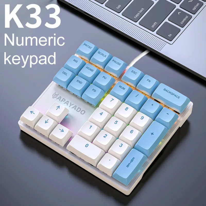 33-Key Mini Wired Mechanical Numpad 6