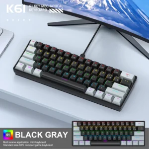 61 Keys Mini Mechanical Keyboard-Wired 7
